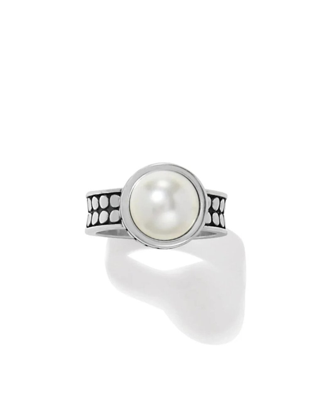 Brighton Pebble Dot Pearl Wide Band Ring  $72 Style J63093  NWT  size 7